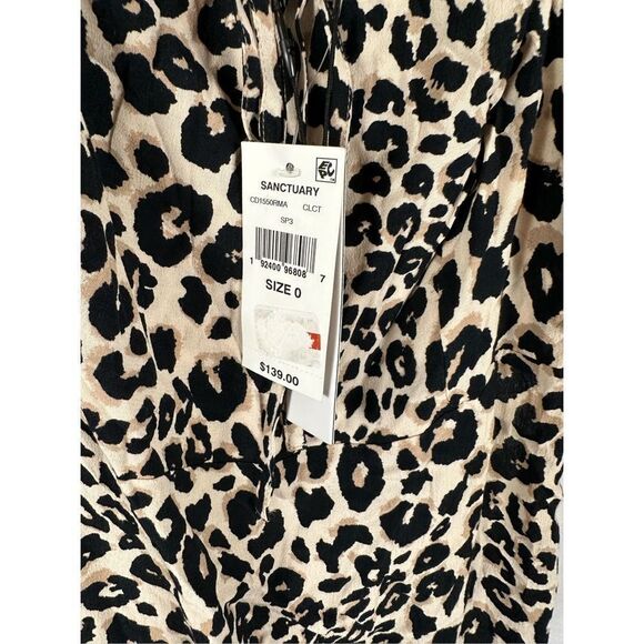 Sanctuary Fresh Breeze Leopard Print Puff Sleeve Square Neck Dress 0 ⭐️READ⭐️ - Picture 4 of 7